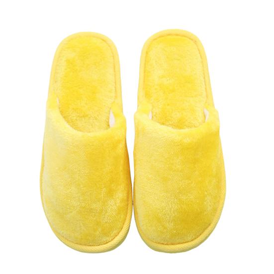 1 Paar waschbare Hausschuhe mit weichen Sohlen, trendige, rutschfeste Paar-Hausschuhe mit flachem Absatz 38-40 gelb