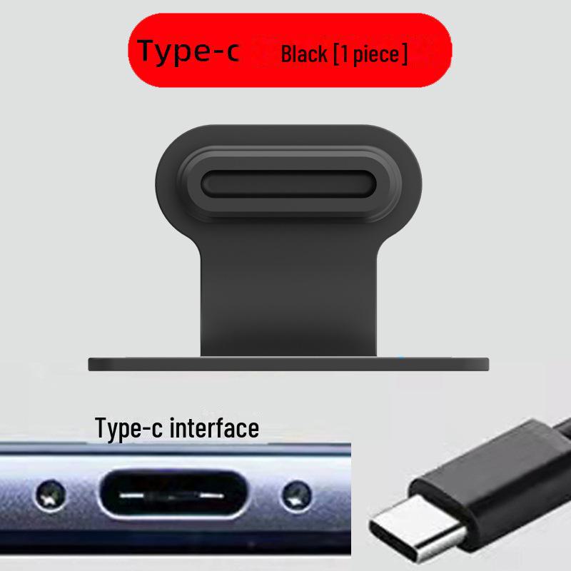 Typ-C-Staubstecker für Huawei-, Vivo-, Xiaomi-, Oppo- und Redmi-Android-Telefone Type-c 1 piece schwarz