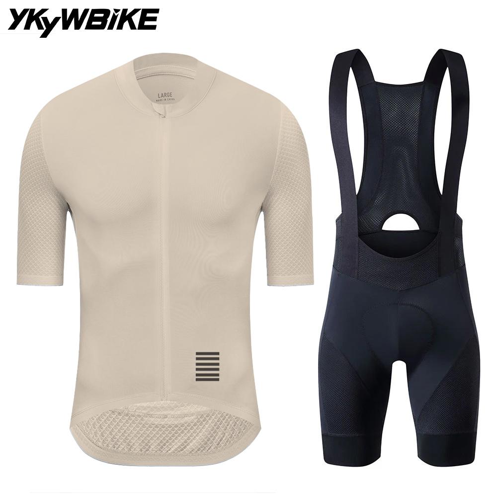 YKYWBIKE Radtrikot Set Klassische MTB Radhose mit Trägern Kit Reflektierend Benutzerdefinierte Fahrradkleidung Fahrradbekleidung Trikot 3XL