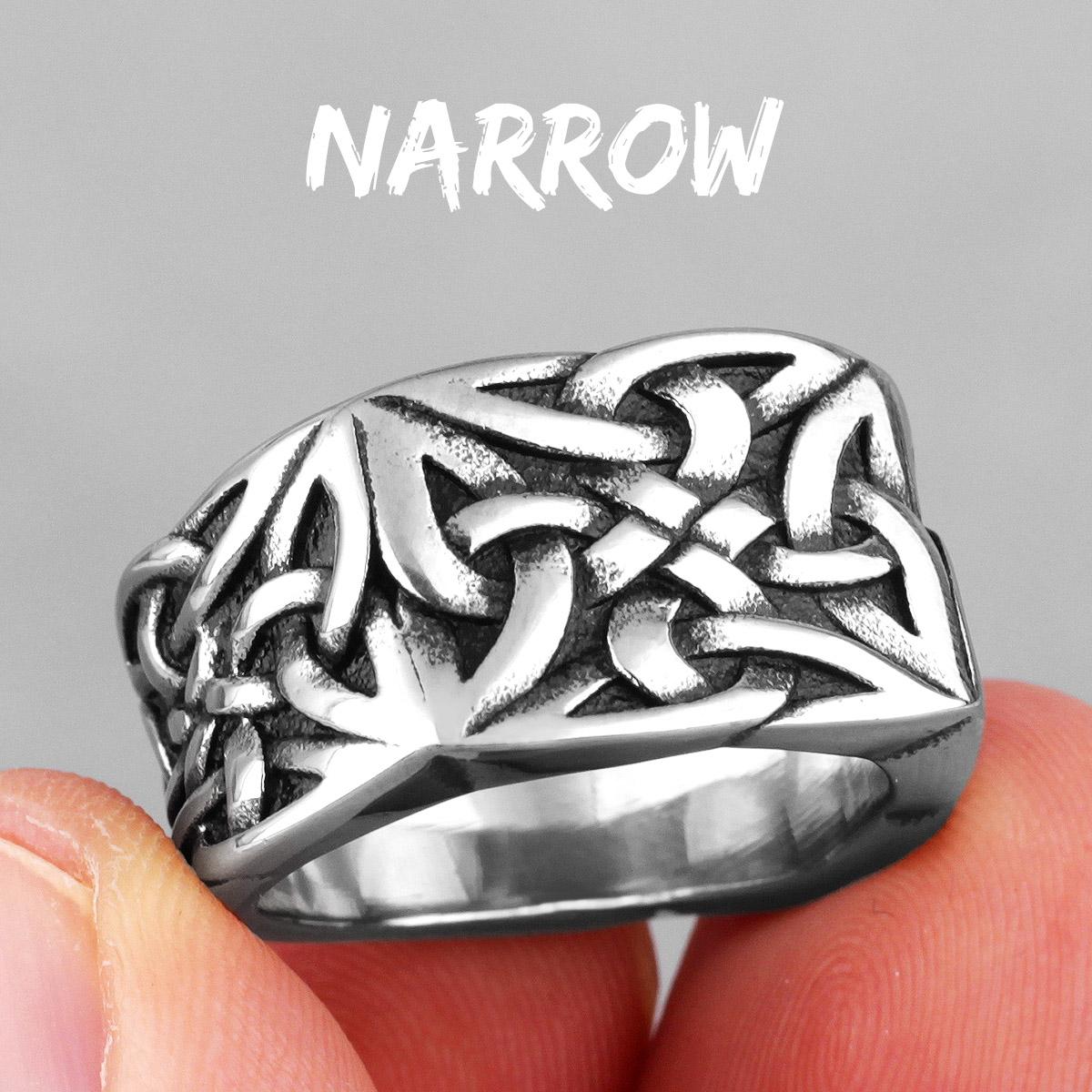 Retro Wikinger Knoten Edelstahl Herrenringe Punk Einfach Für Liebende Paar Freund Biker Schmuck Kreativität Geschenk 13 white