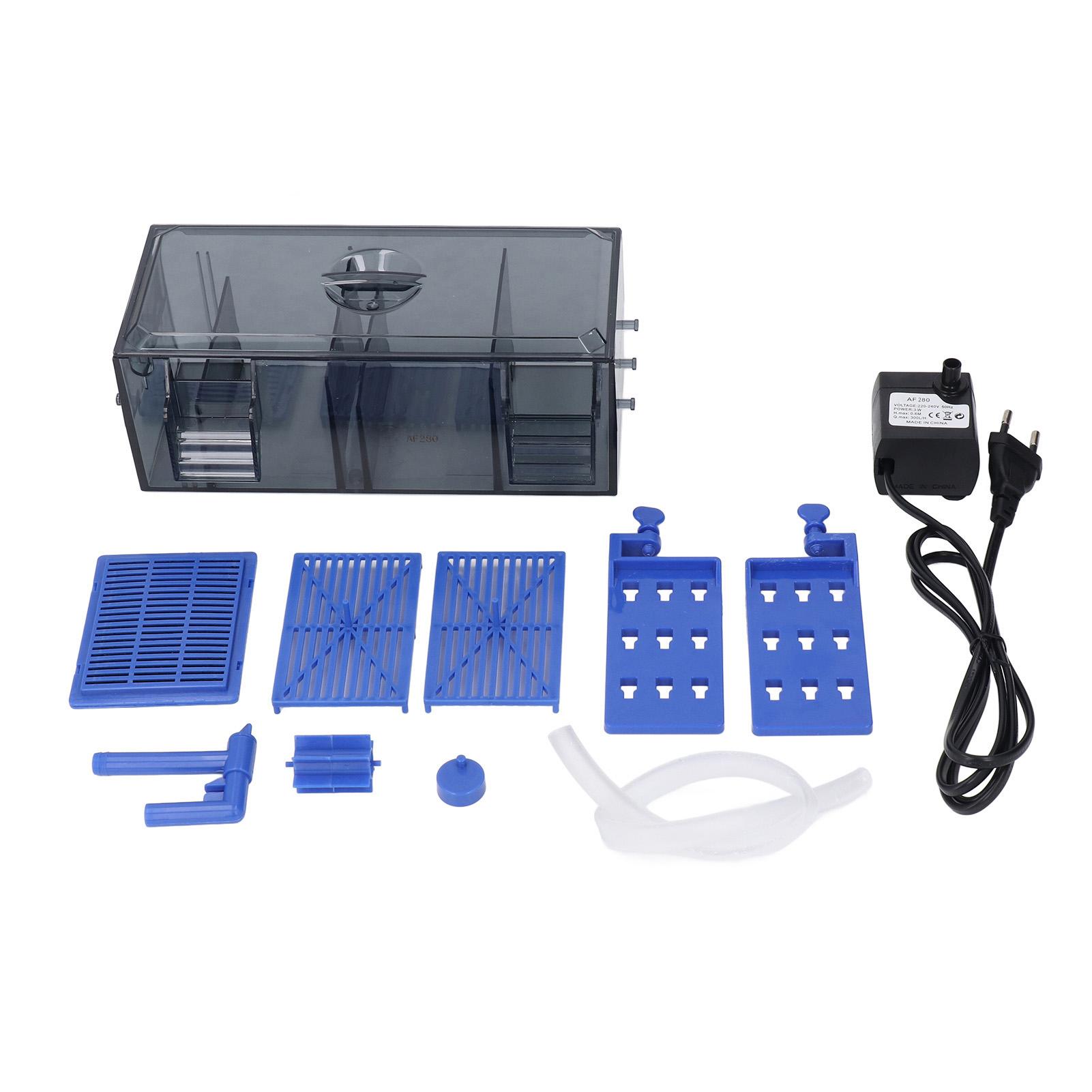 Aquariumfilter Tropffiltersystem Einstellbarer Wasserdurchfluss Leicht zu Warten Hängendes Aquarium