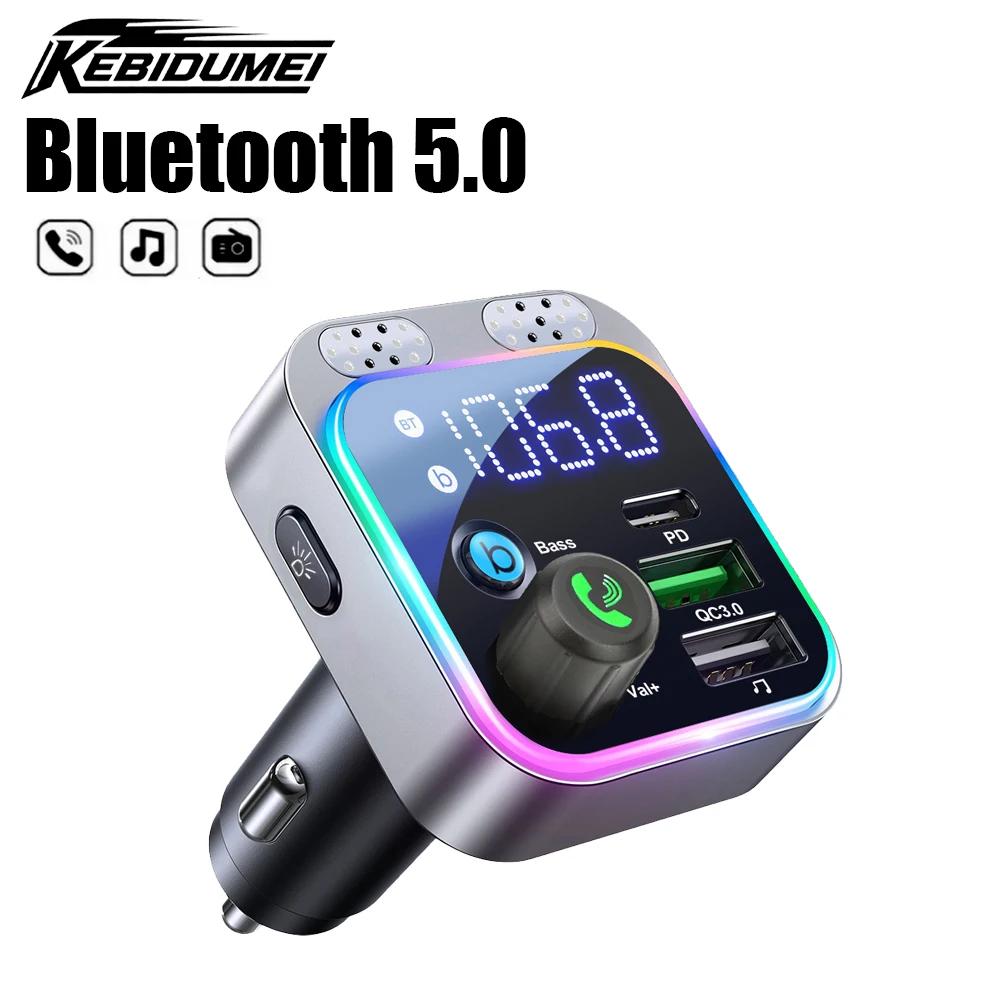 HM132 Bluetooth FM Transmitter Für FM/AUX Autoladegerät Digitalanzeige Adapter Bass Sound MP3 Player Autozubehör