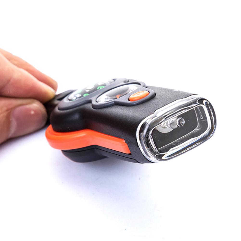 7 in 1 Multifunktions-Outdoor-Pfeife Kompass Thermometer LED-Licht Spiegel Lupe Outdoor