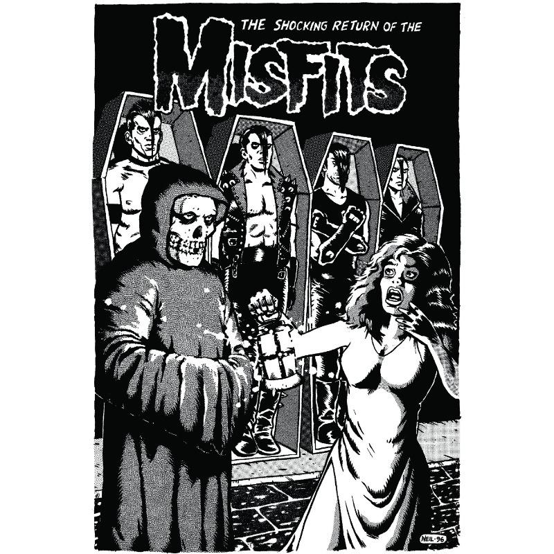 Vintage Hardcore Horror Punk The Misfits Live Foto Musik Konzert Kunst Poster Leinwand Malerei Wanddrucke Bild Zimmer Heimdeko 40cm×60cm NoFrame