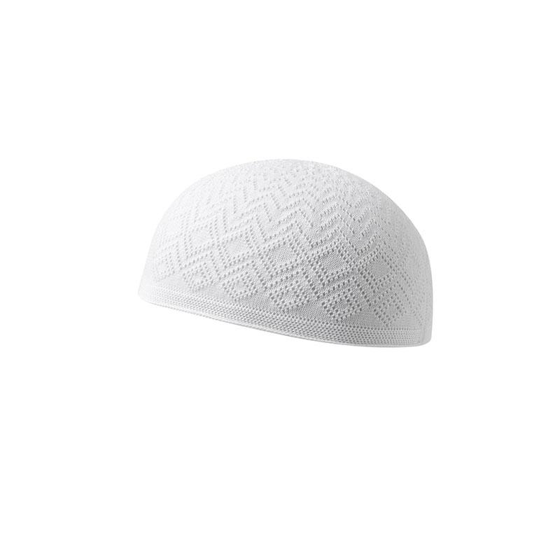 Männer Unisex Gestrickte Beanie Mütze Islam Jüdische Indien Caps Muslimischen Männer Gebet Hüte weiß