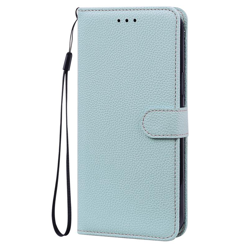 Klassische einfarbige Leder-Handyhülle für Samsung Galaxy A53 A13 A23 A33 A73 A52S 5G A12 A22 A32 A72 A51 A71 Hülle for Samsung A13 hellblaue