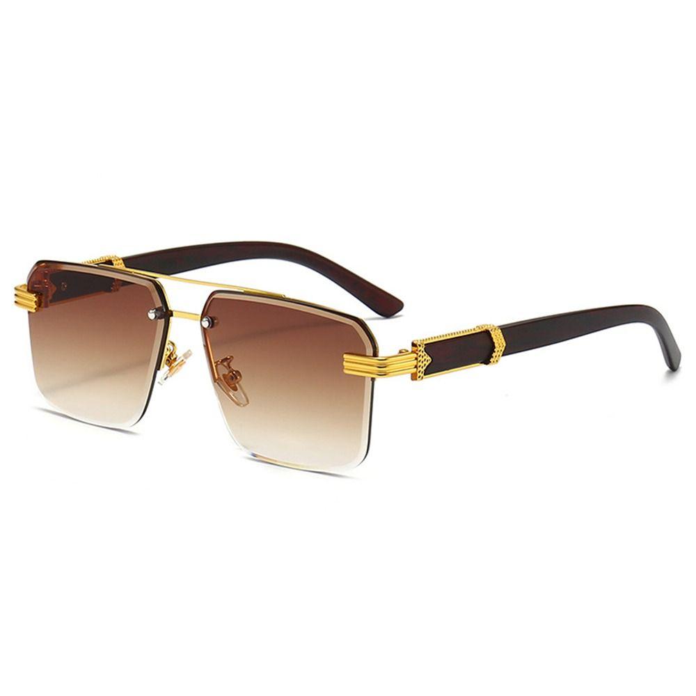 Quadratische randlose Sonnenbrille für Männer, Retro, UV400, Vintage, rahmenlose Sonnenbrille, Farbverlauf-Sonnenbrille für Frauen C6