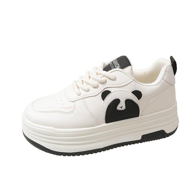 Mode Weiße Schuhe Neue Damenschuhe Frühling und Sommer Dicke Sohle Vielseitige Sportlich Lässig Schwarz und Weiß Panda Board Schuhe Mode 40 schwarz