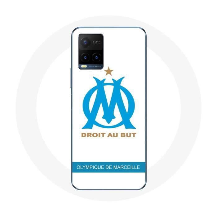Coque pour Vivo Y21s 2021 / Y21 2021 Olympique de Marseille Logo Fond Blanc