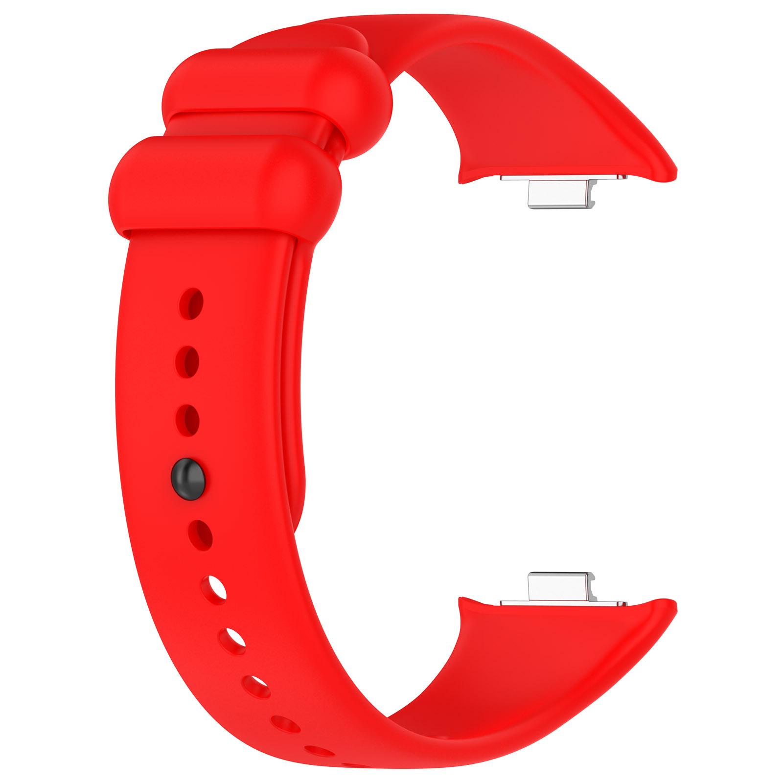 Ersatz Weiches Silikon Armband für Xiaomi Mi Band 8 Pro / Mi Band 9 Pro Armband Zubehör für Redmi Watch 4 / Redmi Watch 5 For Mi Band 8 Pro rot