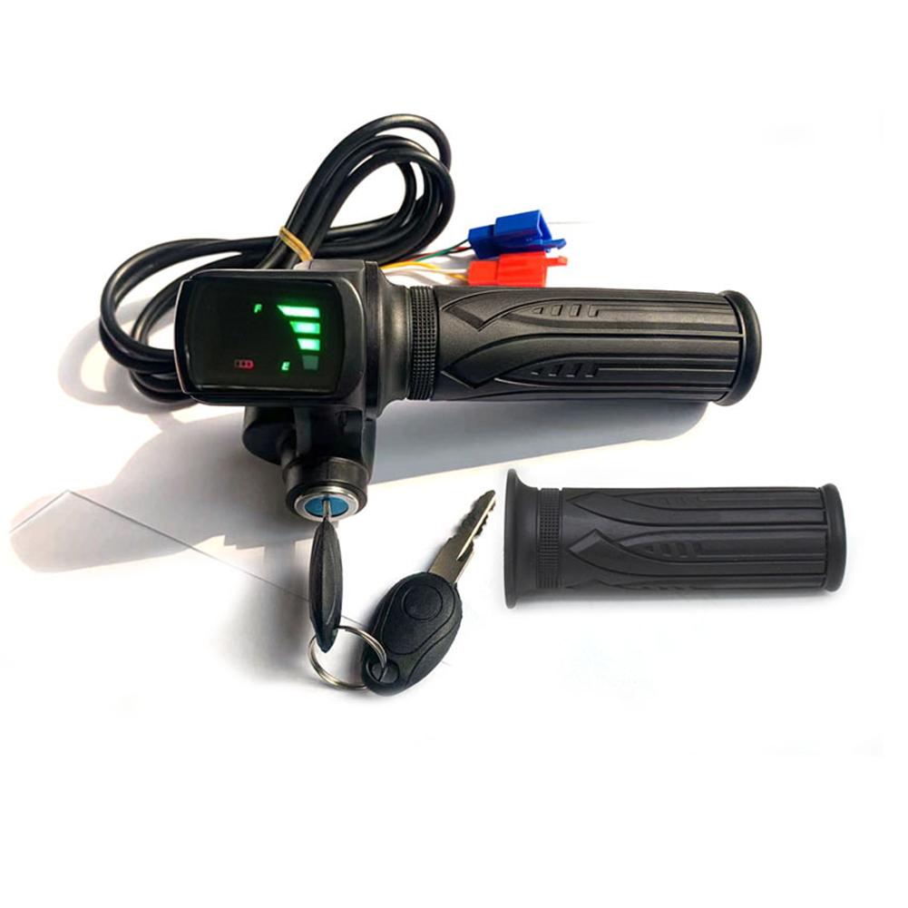 1 paar 36 v/48/60 v Elektrische Fahrrad Roller Gasgriff Lenker Mit Schloss Led Power Display fahrrad Zubehör 36V(50cm)