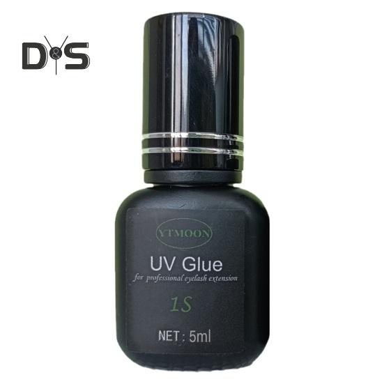 5G gepfropfte Wimpern, UV-Gel, langlebig, wasserbeständig, einfache Bedienung, Wimpernkleber für Damen schwarz