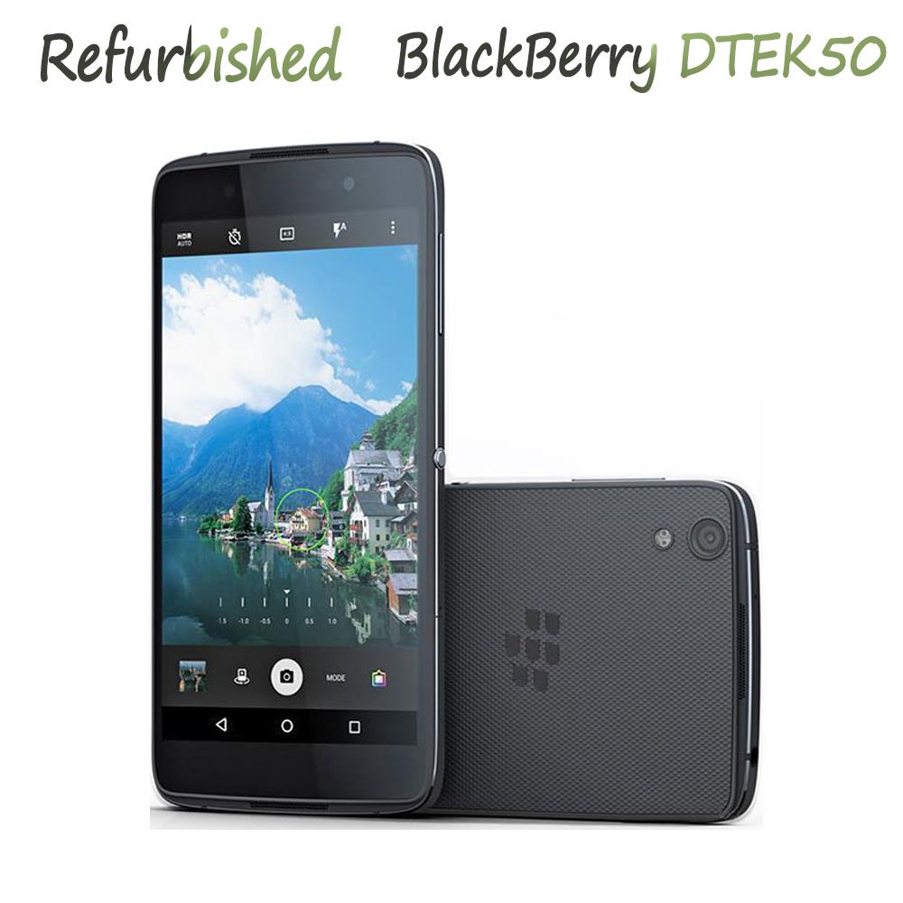 Generalüberholtes Blackberry DTEK50 Einzel-SIM 4G-NETZWERK 3 GB RAM 16 GB ROM Android 6.0 13 MP 5,2 Mobiltelefon Handy mit 1 SIM Single sim Simple Set schwarz