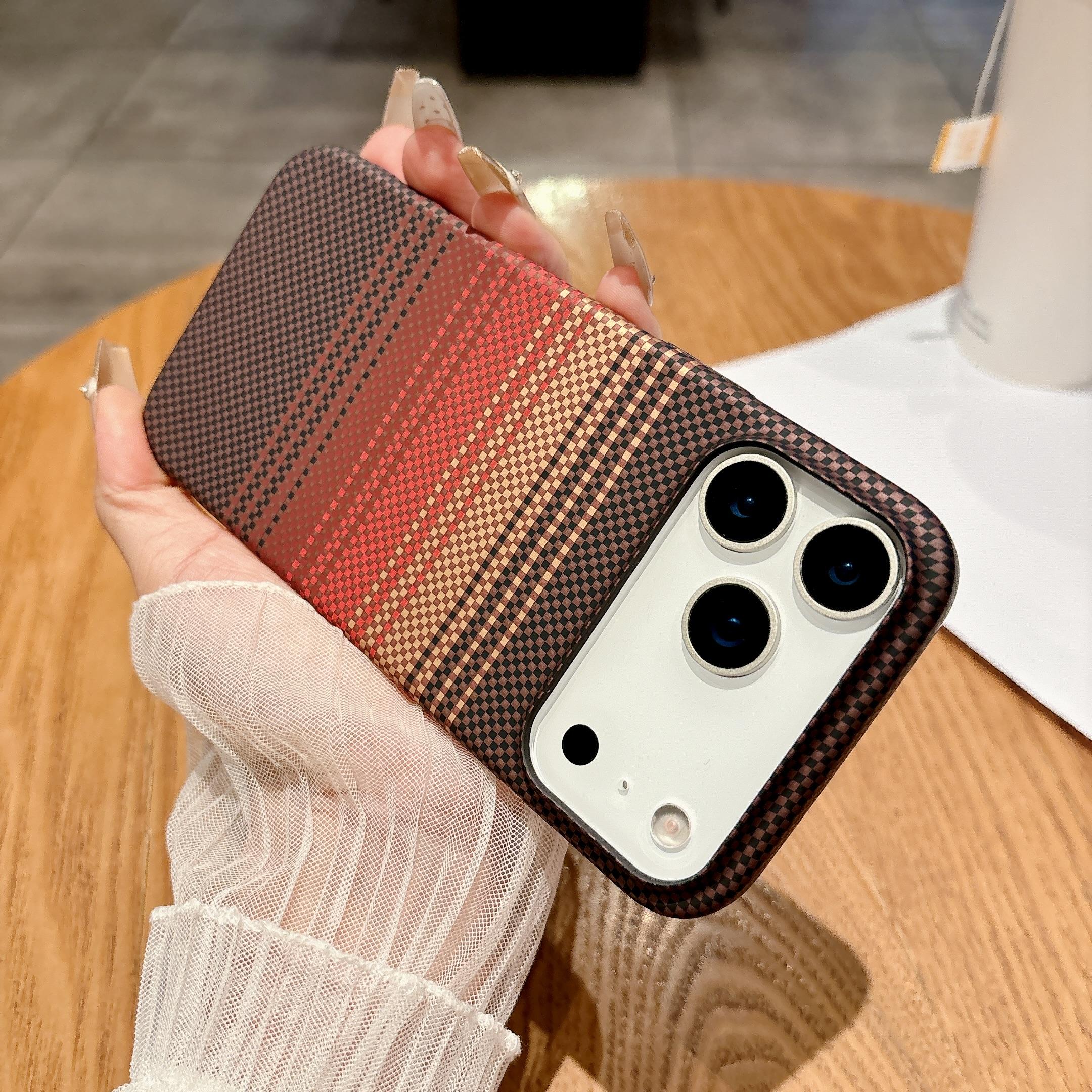 Luxuriöse Handyhülle aus Kohlefaser mit magnetischem Ladeschutz für iPhone 17 16 Pro Max Samsung S25 S24 Plus S23 S22 A16 A56 A55 Xiaomi 15 Ultra Hartschale Samsung Galaxy S23 Ultra