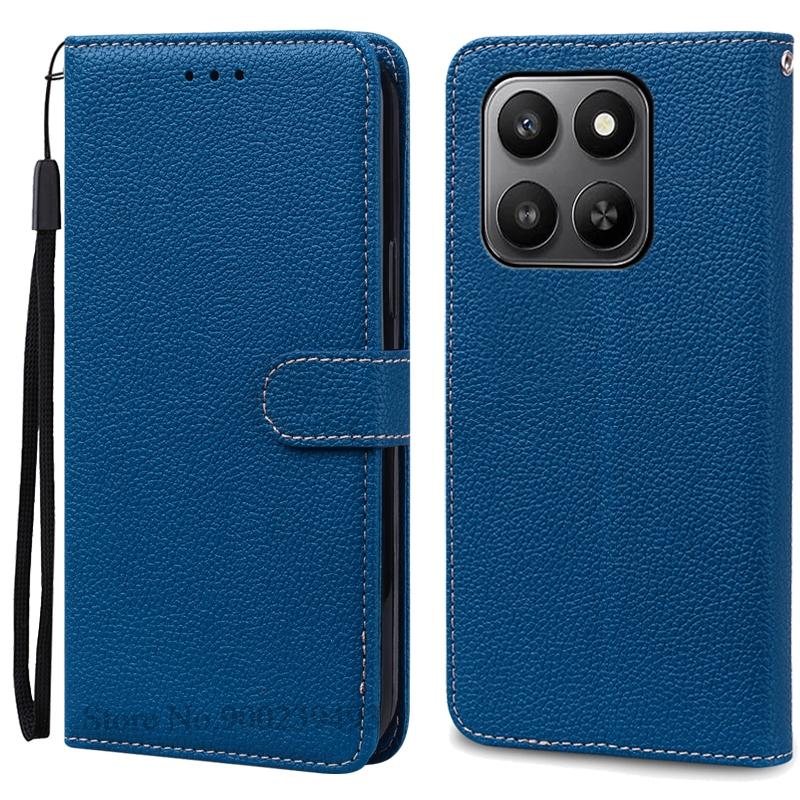Für Honor 400 Smart 5G Hülle Brieftasche Leder Klapphülle Für Honor 400 Smart Hülle Honor 400Smart Handyhülle Coque Fundas Etui Honor 400 Smart 5G navy blau