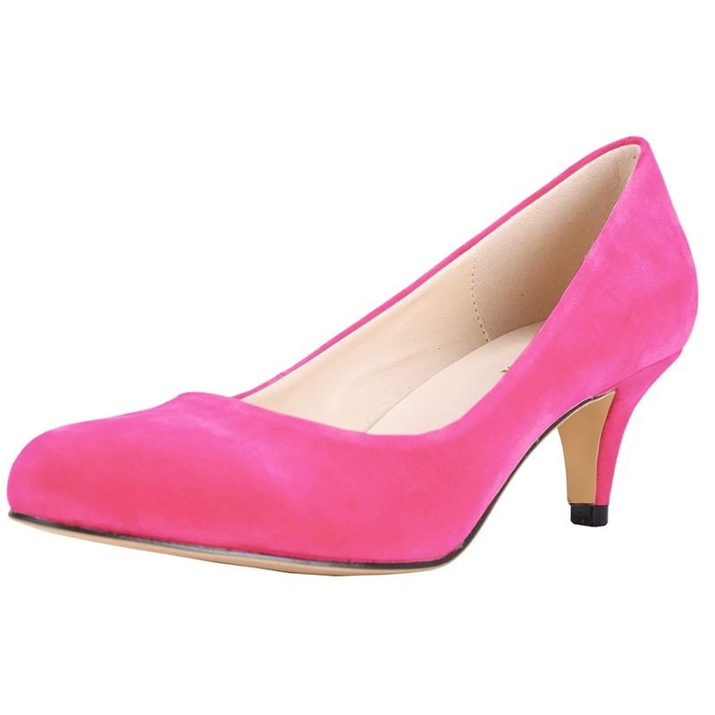 LOSLANDIFEN Damen Pumps Sexy High Heels Schuhe Flock Spitzschuh Rot Hochzeit Pumps Frau Casual Slip-on Abendschuhe 36 hellrosa