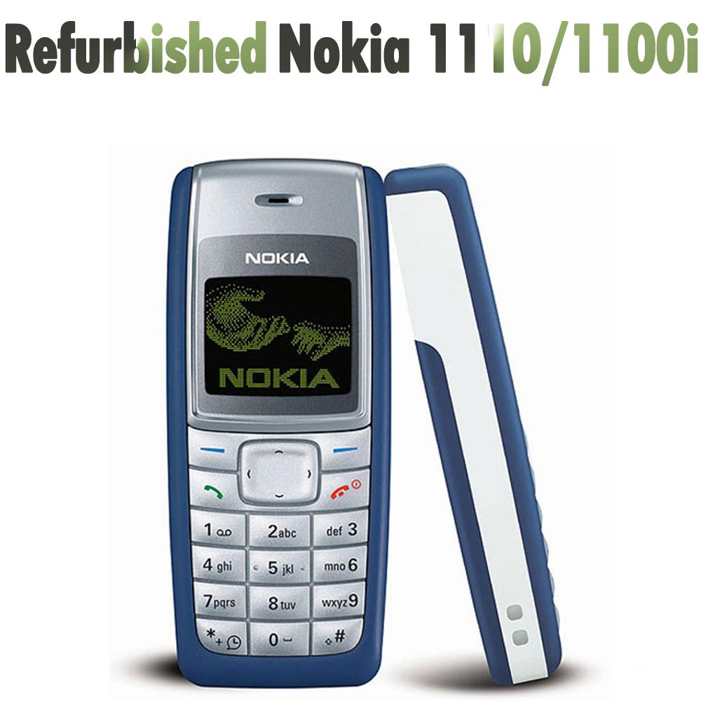 Generalüberholtes Original Nokia 1110/1110i Entsperrtes GSM 2G Mobiltelefon mit 1 SIM No charger weiß