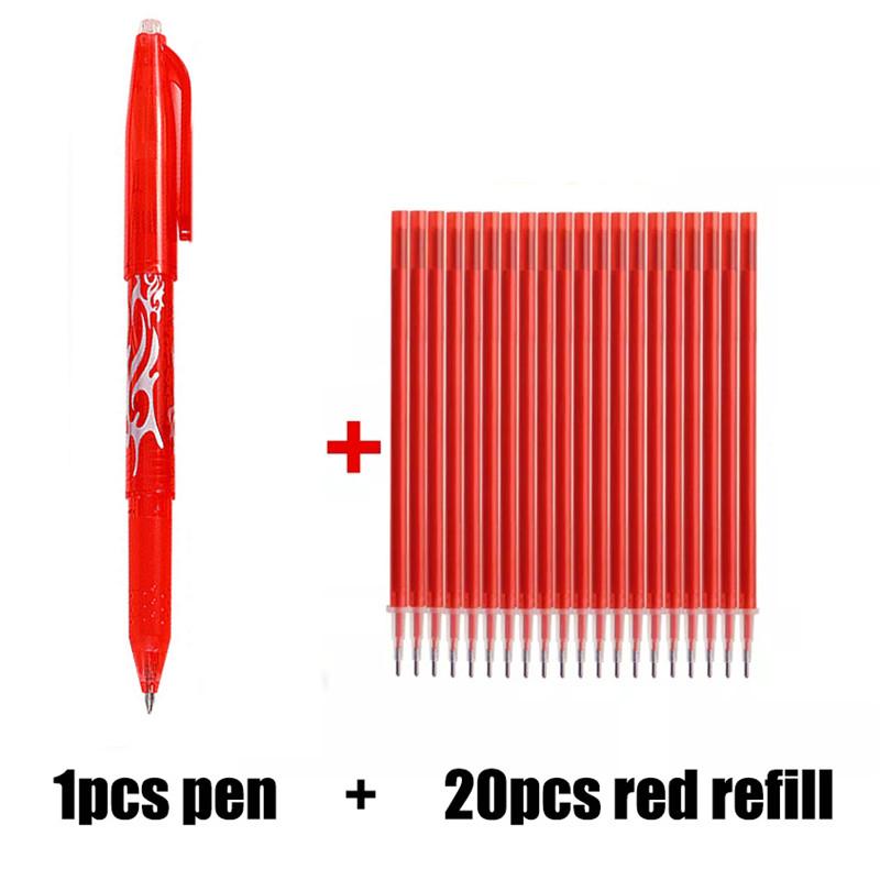 Gelschreiber, süßer Radiergummi, magisches Gelschreiber-Set, für Schule, Büro, Schreibbedarf, Studenten-Briefpapier, Schulbedarf rot