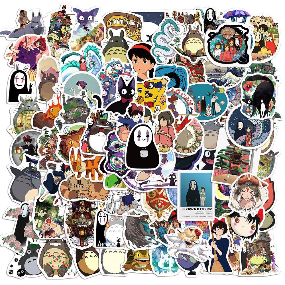 10/50/100 Stück Cartoon Ghibli Hayao Miyazaki Aufkleber Wasserfest DIY Blumenpflanze Sticker Pack für Watercup Laptop Scrapbook Notebook Tagebuch Sticker 50pcs