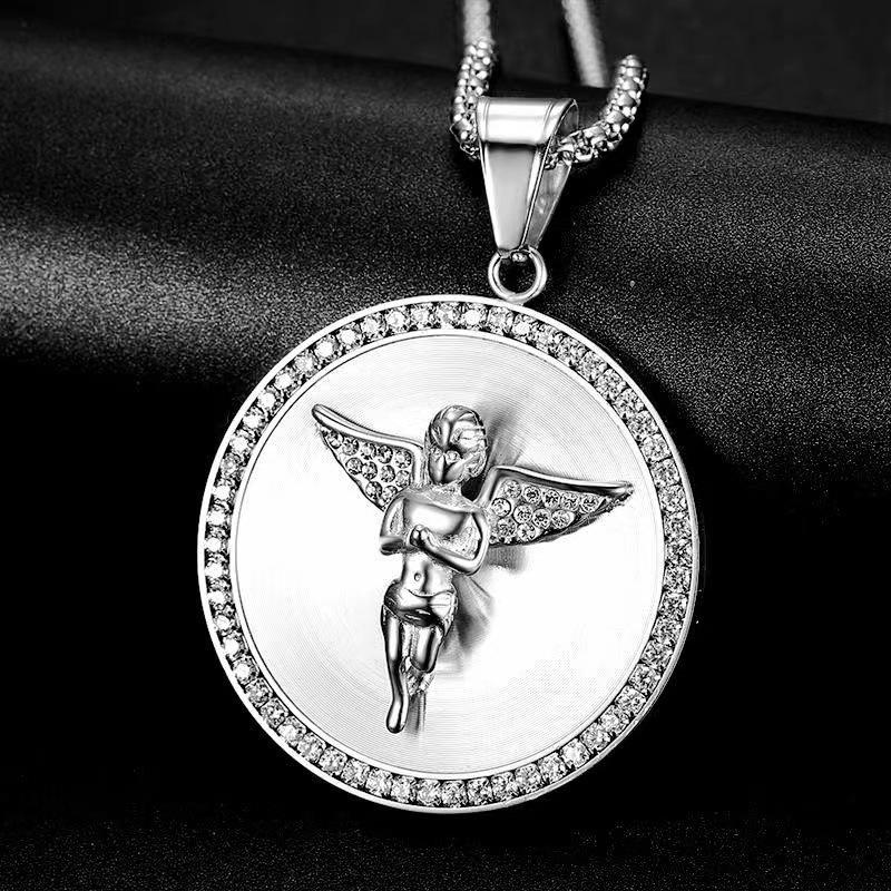 Schmuck vergoldet mit Zirkon Vintage Mode Herren- und Damen-Halskettenanhänger Schmuck 3mm+60cm