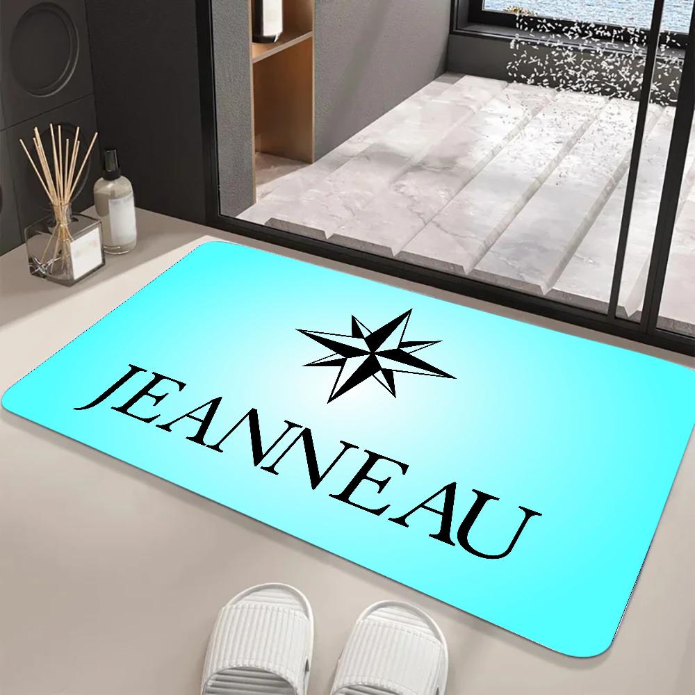 J-JEANNEAU-U Bodenmatte Grafikbedruckte Flanell Fußmatten für Badezimmer Küche Eingang Teppich Heimdekoration 100X150cm
