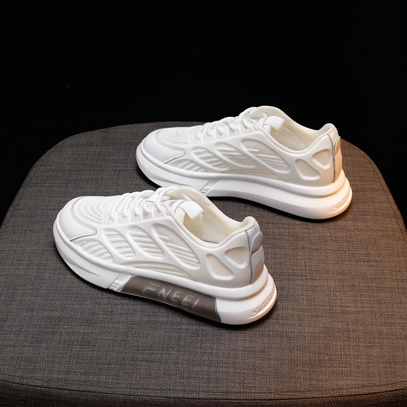 Plattform Weiße Schuhe Damen Schuhe Neue Vielseitige Atmungsaktive Sport Casual Borad Schuhe Sommer Dünne Mesh Schuhe 40 weiß