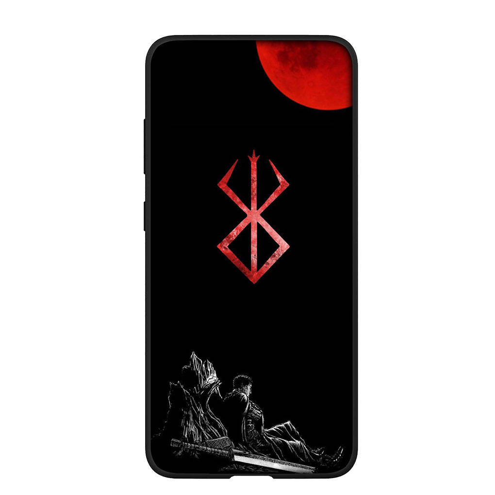 Handyhülle für Samsung Galaxy S24 S23 iPhone 15 14 Xiaomi Redmi Note 13 12 11 8 10 9 Pro Max X XR S22 S20 FE OPPO A15 Huawei Berserk Guts Comics Cover for iPhone 13 Pro Max rehbraun