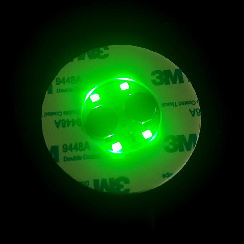 2PCS LED Coaster Leuchtende Flasche Aufkleber Lichter 6cm Lampen für Weihnachten Bar KTV Hochzeit Party Cocktail Trinken Tassen Vase Dekor With Battery grün