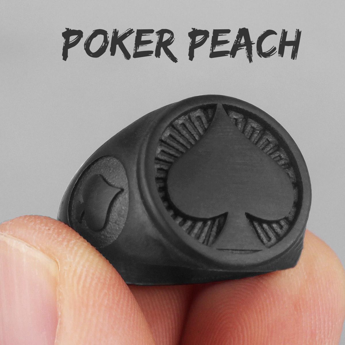 Poker Pik Glück Edelstahl Herrenringe Punk Hip Hop Einzigartig Für Männlichen Freund Biker Schmuck Kreativität Geschenk 9 gray