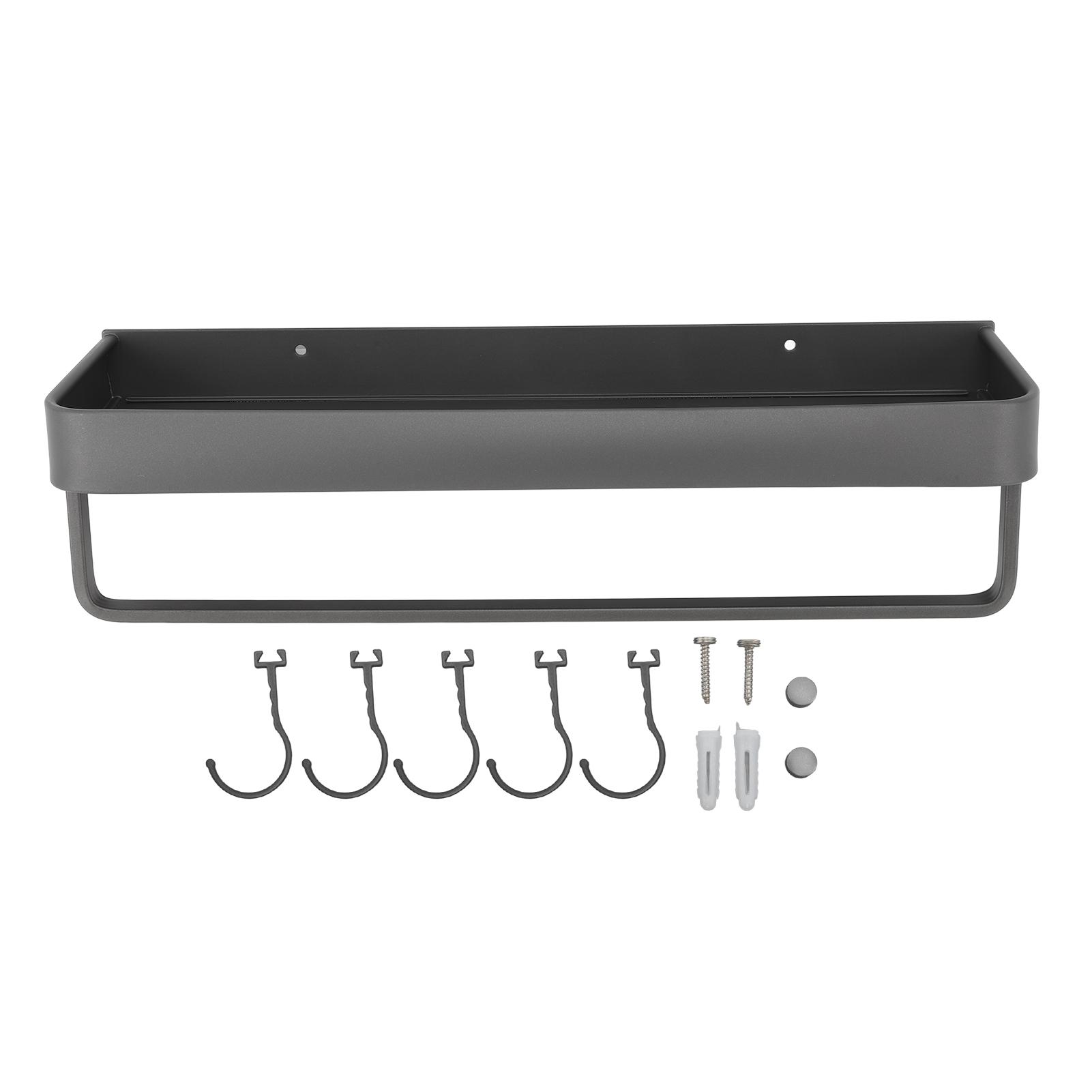 Badezimmer Space Aluminium Regal Bohrerfreies Badezimmer Wandmontierter Handtuchhalter Badezimmer Handtuch Organizer