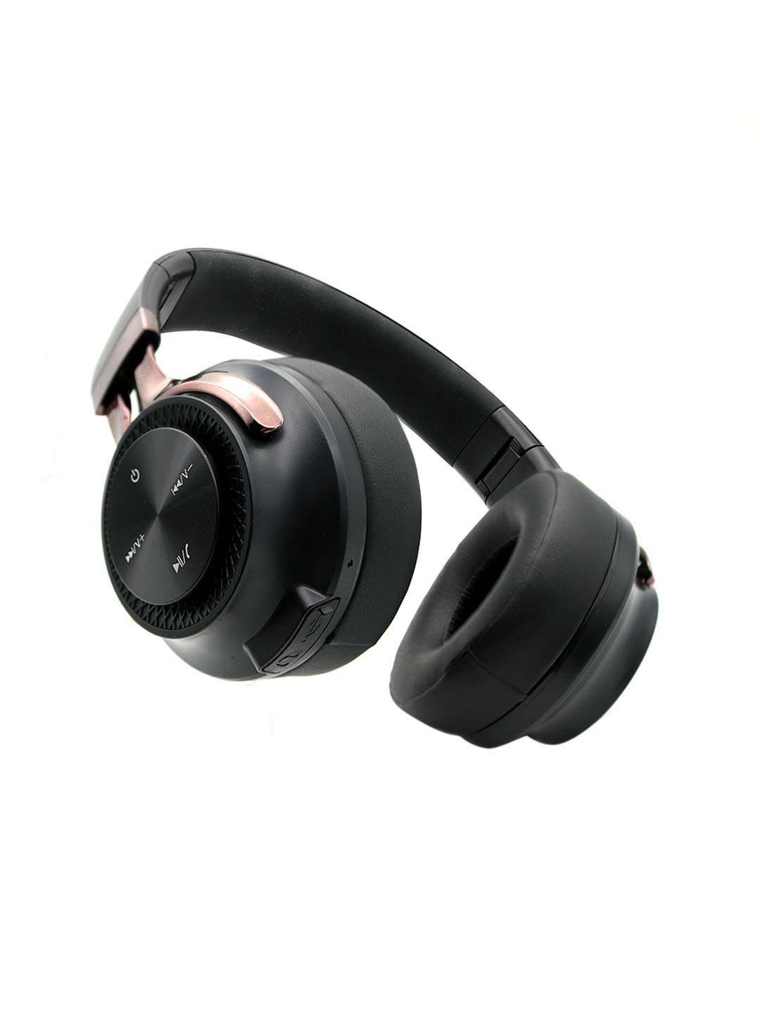 Hammer Bash Over-The-Ear-Kopfhörer mit kabellosem Bluetooth und Mikrofon, tiefer Bass, faltbare Kopfhörer, schnelle Kopplung, bis zu 8 Stunden Spielzeit (Schwarz) schwarz