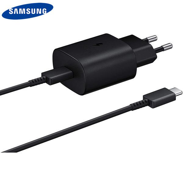 Samsung Super Fast Charger Adapter für Samsung Galaxy S20 S21 S22 S23 S23 Ultra Note 20 Note 10 Z Flip 4 Fold 5 4 3 schwarz