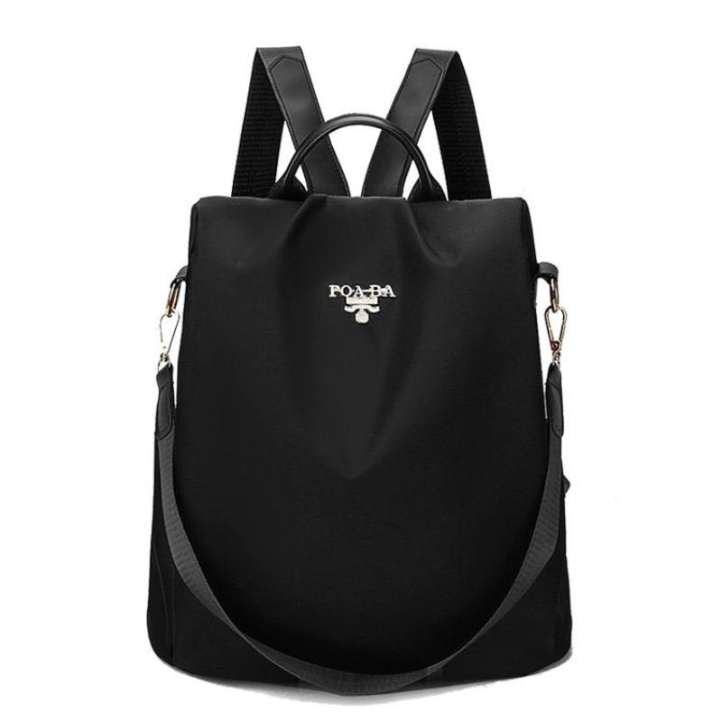 Rucksack Damen Große Kapazität Oxford Stoff Rucksack Mode Schultasche Vintage Rucksack One Size schwarz