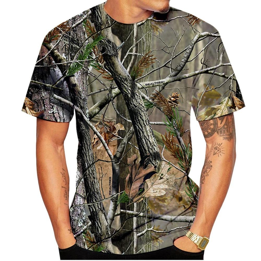 Jagd Tarn T-Shirt Sommer T-Shirt Mann 3D Druck Streetwear Kleidung Kurzarm Kleidung Luxus T-Shirt Herren Kleidung M