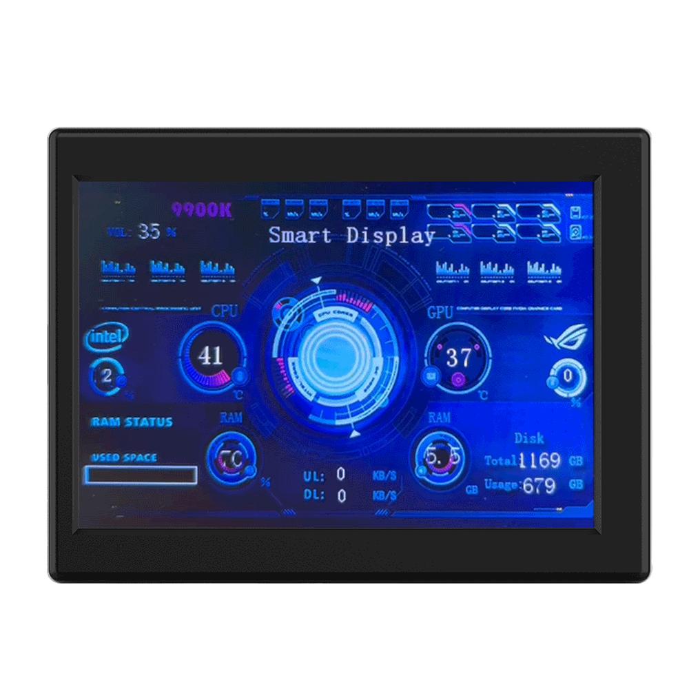 3,5 Zoll IPS Monitor Display Computer Monitor CPU GPU Überwachung Sub-Screen ABS Gehäuse Unterstützung schwarz