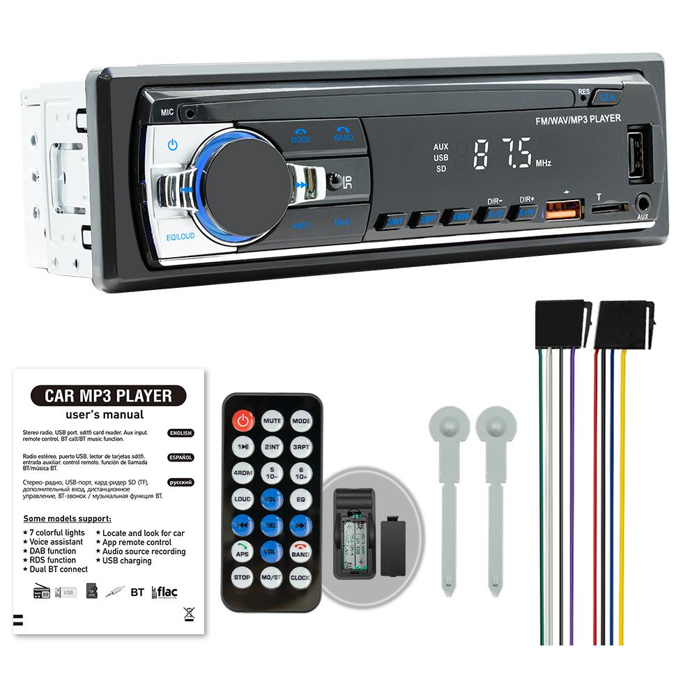 Multifunktions-Auto-BT-MP3-Player, Auto-Audio-Wiedergabegerät, Auto-MusicPlayer, Auto-MP3-Player-Radio schwarz