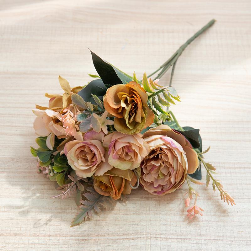 Künstliche Blumen Hochzeit Weihnachten Basteln Kranz Heimdeko-Accessoires Braut hält Blumen Scrapbooking Seidenhortensie Pfingstrose