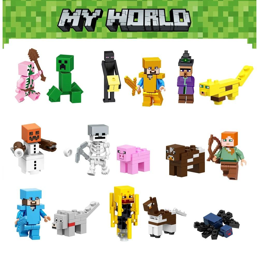 Bausteine, Puppen, Spielzeug, Minifiguren, Puppen, Geburtstagsgeschenke, Spielzeug für Kinder, Zeichentrickfiguren.