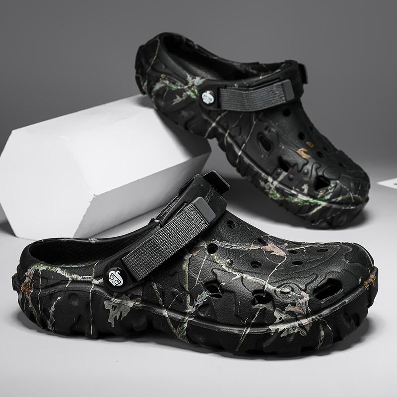 Hausschuhe Herren Sommerschuhe Casual rutschfeste verschleißfeste Sandale Bequeme hochwertige Strand-Outdoor-Hausschuhe für Männer Zapatos 40 schwarz