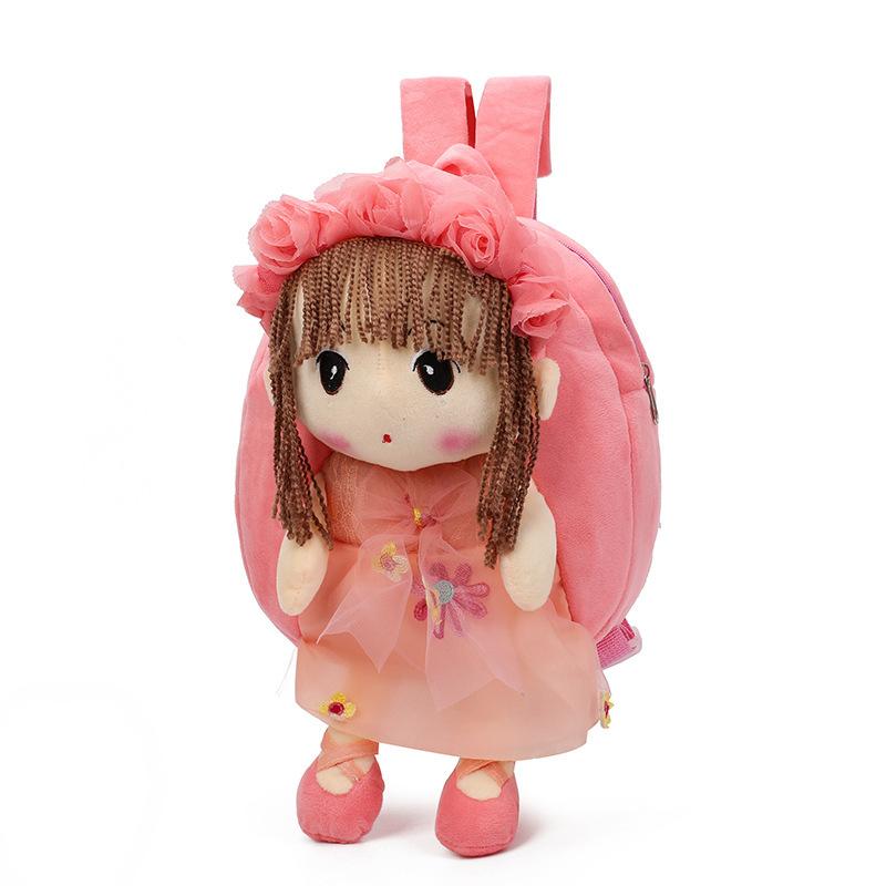 3D Cartoon Plüsch Kinder Rucksäcke Kindergarten Schultasche Kinder Rucksack Kinder Schultaschen für Baby Mädchen Rucksäcke brown