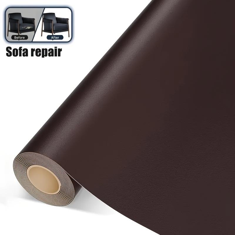 Selbstklebender Reparaturflicken aus Kunstleder in großer Größe für Sofa, Autositz, Motorradsitz, Kopfteil 50*140cm dunkelbraune