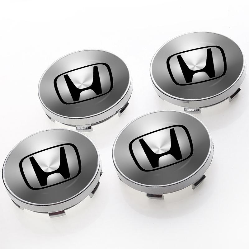4 Stück 60MM Auto Radmitte Nabenkappe Autozubehör Für Honda Fit Mugen Insight Type S R VTEC Modulo Vezel RR Si weiß
