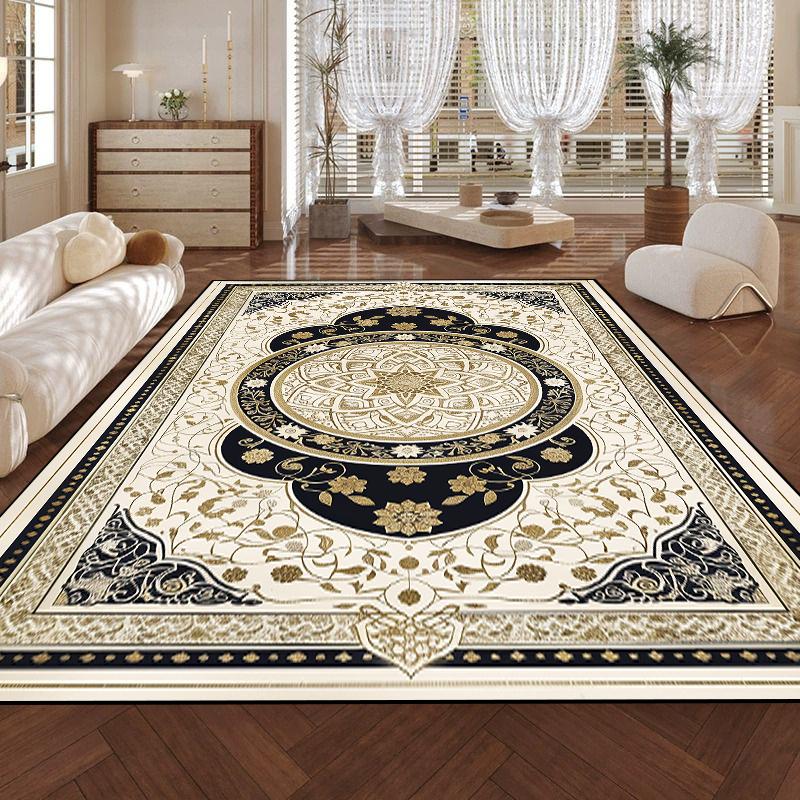 Persische Retro-Teppiche für große Flächen für Wohnzimmer Klassische Heimdekoration Luxuriöse Teppiche Rutschfester Schlafzimmer-Lounge-Teppich Couchtischmatte 100x200cm 39.4x78in