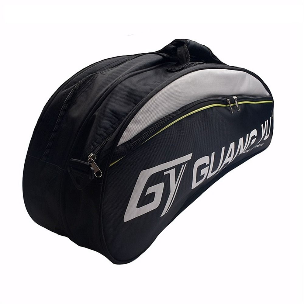 Badmintonschläger Tasche mit großer Kapazität 4 bis 6 Schläger Federball Tasche Tennisschläger Tasche für Jugendliche und Erwachsene schwarz