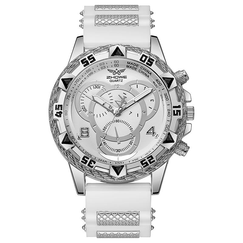 Neue Design Mode Männer Business Uhren Luxus Edelstahl Männer Quarz Armbanduhren Top Marke Männlichen Uhr weiß