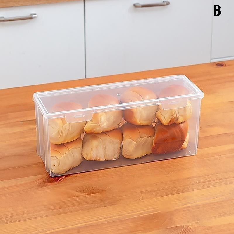 Brotbehälter, Aufbewahrungsbox, Küchenspender, Brotkästen, Backen, Brot, Kuchen, Behälter, luftdichte Box, Kühlschrank, transparente Küche 26.3*10.8*8.7