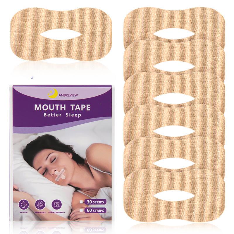 Baumwoll-O-förmiger Anti-Schnarch-Patch für Erwachsene und Kinder für die Nacht Anti-Schnarchen und Anti-Mundatmung Physischer Verschluss-Patch Box (30 pieces per box) nude