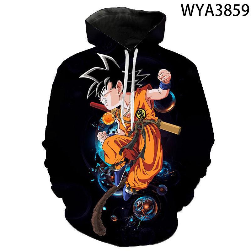 3D Anime Dragon Ball Dragon Ball Super Digitaldruck Hoodie Kapuzenpullover Männer und Frauen Erwachsene Kinderkleidung 160