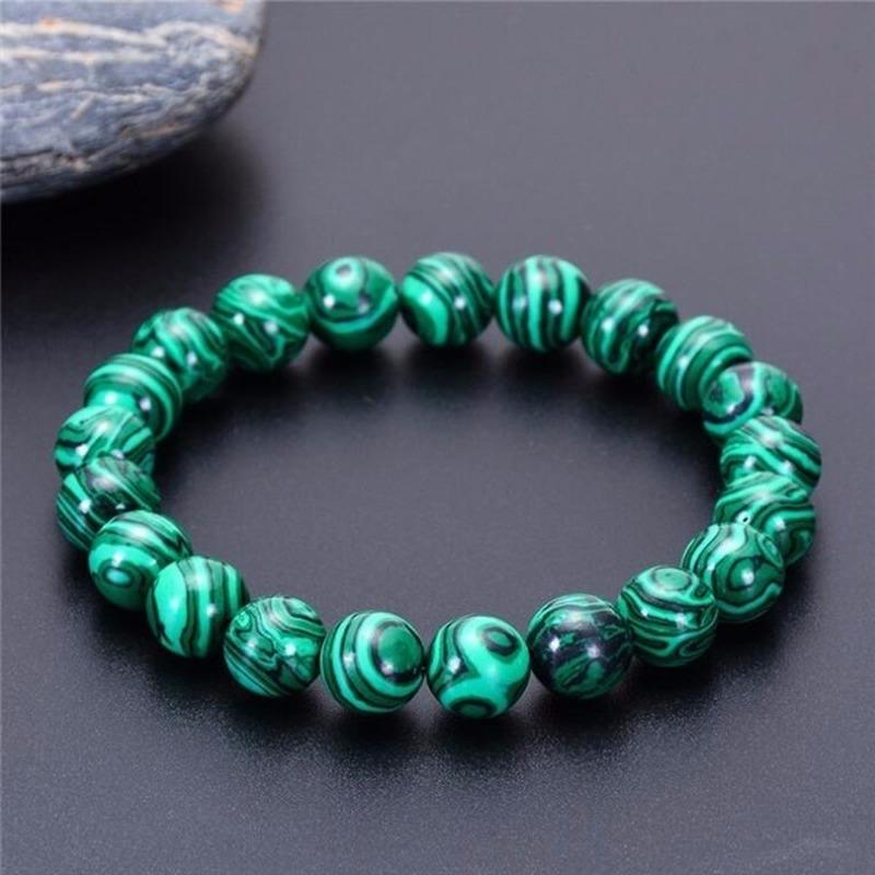 1 Stück Naturstein Malachit Armbänder Edelsteine Malachit Perlen Perlen Armbänder Armreifen