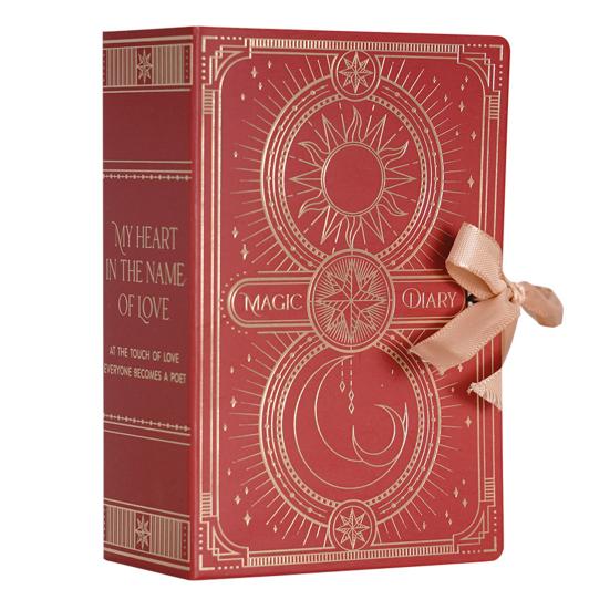 Hochwertige Süßigkeiten-Geschenkbox Europäischer Stil Buch rot